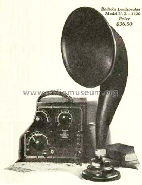 Radiola Loud Speaker UZ-1320; RCA RCA Victor Co. (ID = 1254763) Speaker-P