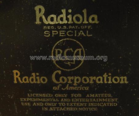 Radiola Special; RCA RCA Victor Co. (ID = 2350617) Radio