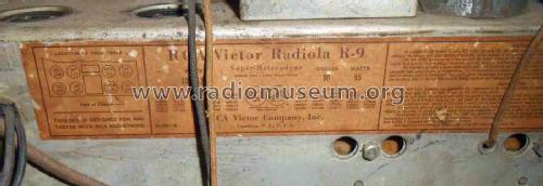 Radiola Superette R9-AC; RCA RCA Victor Co. (ID = 1822869) Radio