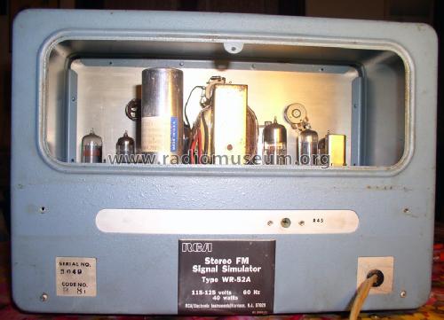 Stereo FM Signal Simulator WR-52-A; RCA RCA Victor Co. (ID = 560690) Equipment