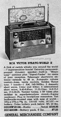 7-BX-10 The 'Strato-World II' Ch= RC-1125B; RCA RCA Victor Co. (ID = 1521828) Radio