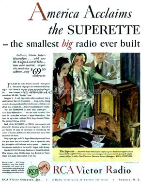 Superette R7-AC; RCA RCA Victor Co. (ID = 2663697) Radio