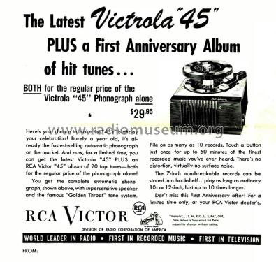 Victrola 45-EY-3 Ch= RS-136; RCA RCA Victor Co. (ID = 2834313) R-Player