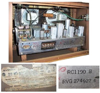 XF-4 Ch=RC-1190B; RCA RCA Victor Co. (ID = 362221) Radio