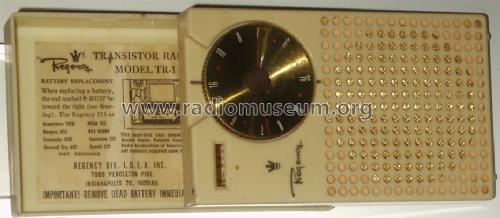 TR-1 'Mike Todd' ; Regency brand of I.D (ID = 1001869) Radio