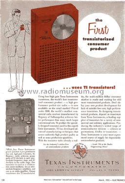 Regency TR-1 Pocket Radio; Regency brand of I.D (ID = 2221359) Radio
