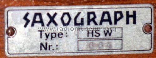 Saxograph HS W; Reim, Rudolf, (ID = 807604) R-Player