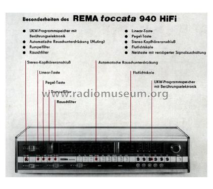 Toccata 940 hifi; REMA, Fabrik für (ID = 1328827) Radio