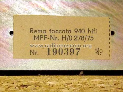 Toccata 940 hifi; REMA, Fabrik für (ID = 1430799) Radio