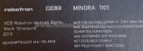 Minora 1101; Robotron Vertrieb (ID = 1320270) Radio