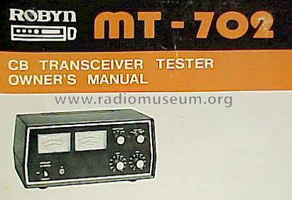 CB Transceiver Tester MT-702; Robyn International (ID = 1191349) Equipment