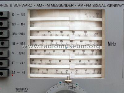 AM-FM Messsender SMDA ; Rohde & Schwarz, PTE (ID = 151232) Equipment
