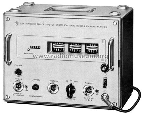 Elektronischer Zähler FER BN4721; Rohde & Schwarz, PTE (ID = 667881) Equipment