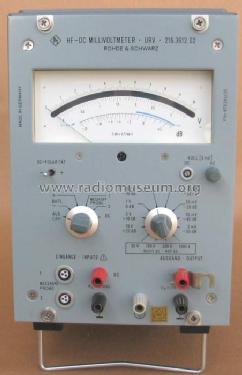HF-DC-Millivoltmeter URV 216.3612.02; Rohde & Schwarz, PTE (ID = 387915) Equipment