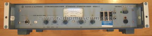 Stereomessdecoder MSDC-2 281.0514; Rohde & Schwarz, PTE (ID = 1499887) Equipment