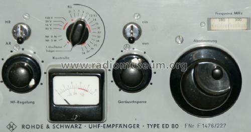 UHF-Empfänger ED80; Rohde & Schwarz, PTE (ID = 1482230) Mil Re