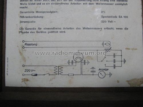 Wellenmesser WAR BN4311; Rohde & Schwarz, PTE (ID = 807151) Equipment