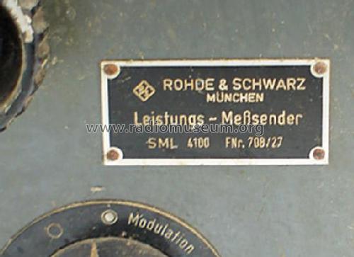 Leistungs-Meßsender SML ; Rohde & Schwarz, PTE (ID = 1822600) Equipment