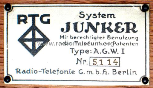 AGW1; RTG, System Junker; (ID = 536592) Radio
