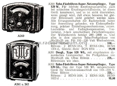 520W; SABA; Villingen (ID = 2802220) Radio