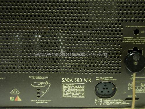 S-580WK; SABA; Villingen (ID = 376803) Radio