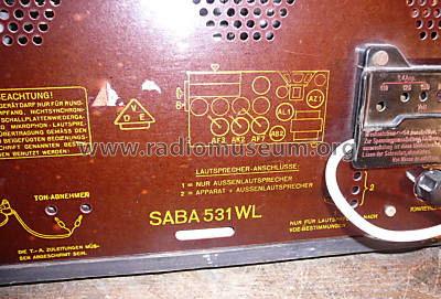 Export S-531WL 531WL; SABA; Villingen (ID = 613781) Radio