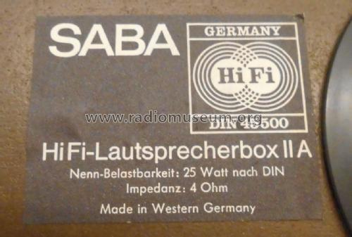 HiFi-Lautsprecherbox II A ; SABA; Villingen (ID = 2074266) Speaker-P