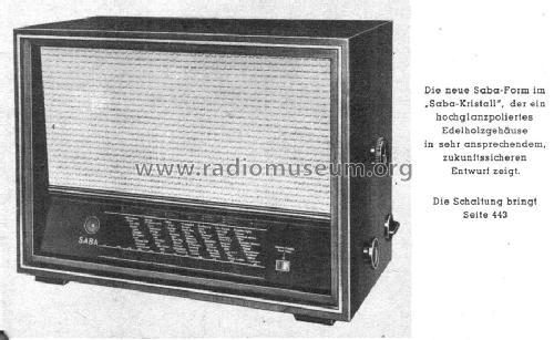Kristall W; SABA; Villingen (ID = 1137003) Radio