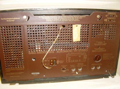 Meersburg Automatic 125 Stereo; SABA; Villingen (ID = 305780) Radio