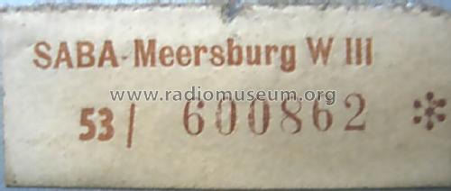Meersburg W III ; SABA; Villingen (ID = 760936) Radio