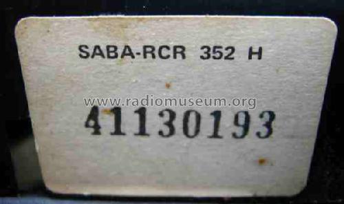 Radio Recorder RCR 352 H; SABA; Villingen (ID = 488946) Radio