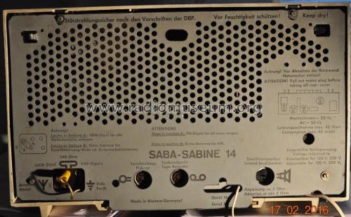 Sabine 14; SABA; Villingen (ID = 1961946) Radio