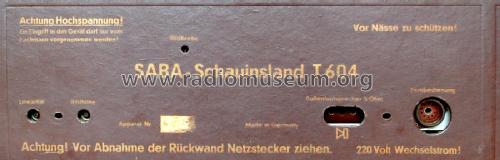 Schauinsland T604; SABA; Villingen (ID = 2675047) Television