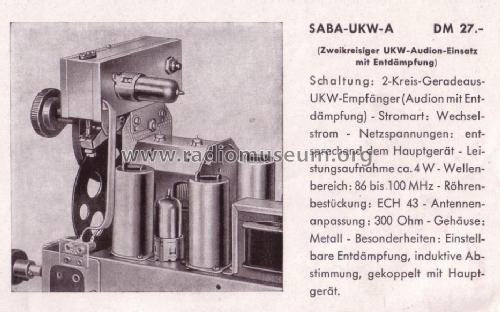 UKW-Einsatz UKW-A; SABA; Villingen (ID = 627845) Converter