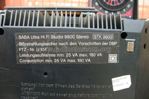 Ultra HiFi Studio 9800 Stereo; SABA; Villingen (ID = 1031189) Radio