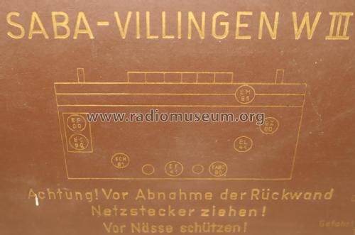 Villingen W III ; SABA; Villingen (ID = 2124315) Radio