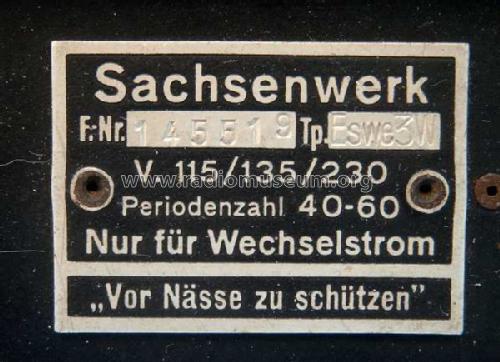 Eswe 3W; Sachsenwerk bis 1945 (ID = 408823) Radio