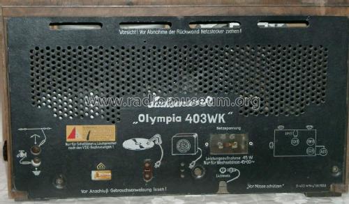 Olympia 403WK; Sachsenwerk bis 1945 (ID = 363587) Radio