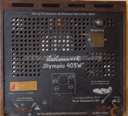 Olympia 405W; Sachsenwerk bis 1945 (ID = 4088) Radio