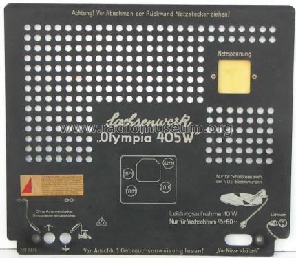 Olympia 405W; Sachsenwerk bis 1945 (ID = 424891) Radio