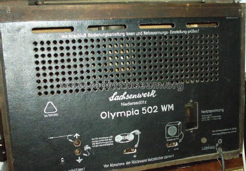 Olympia 502WM; Sachsenwerk (ID = 31271) Radio