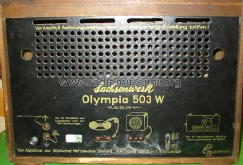 Olympia 503W; Sachsenwerk (ID = 46457) Radio