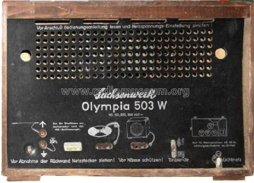 Olympia 503W; Sachsenwerk (ID = 616580) Radio