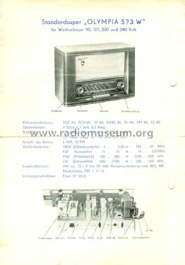 Olympia 573W; Sachsenwerk (ID = 1103394) Radio