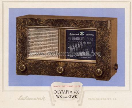 Olympia 403WK; Sachsenwerk bis 1945 (ID = 1275262) Radio