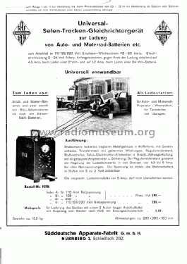 UniversalTrocken Gleichrichter 9270; SAF Süddeutsche (ID = 537438) Power-S