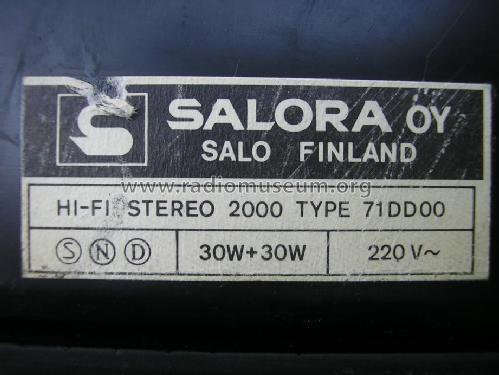 Hi-Fi Stereo 2000 71DD00; Salora; Salo (ID = 1021185) Radio