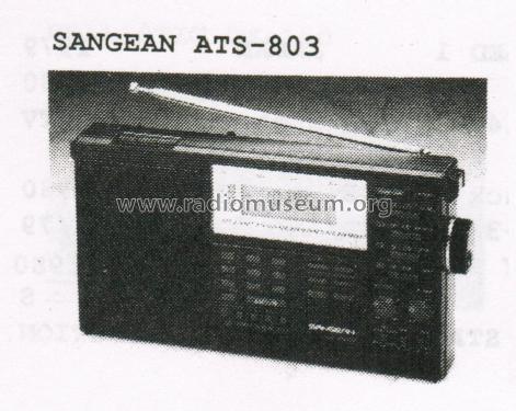 ATS-803; Sangean; Chung Ho (ID = 2921779) Radio