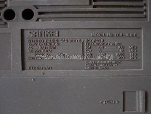 Stereo Cassette Recorder TCR-101EE; Sankei Mfg. Co., Ltd (ID = 1173233) Radio