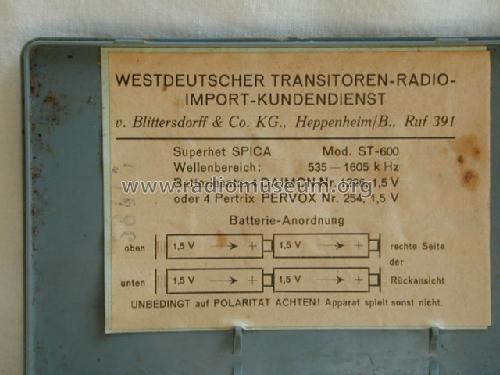 Spica Transistor Six ST-600; Sanritsu Electric Co (ID = 359814) Radio